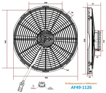 Aeroflow 16" Brushless Electric Fan | AF49-1126